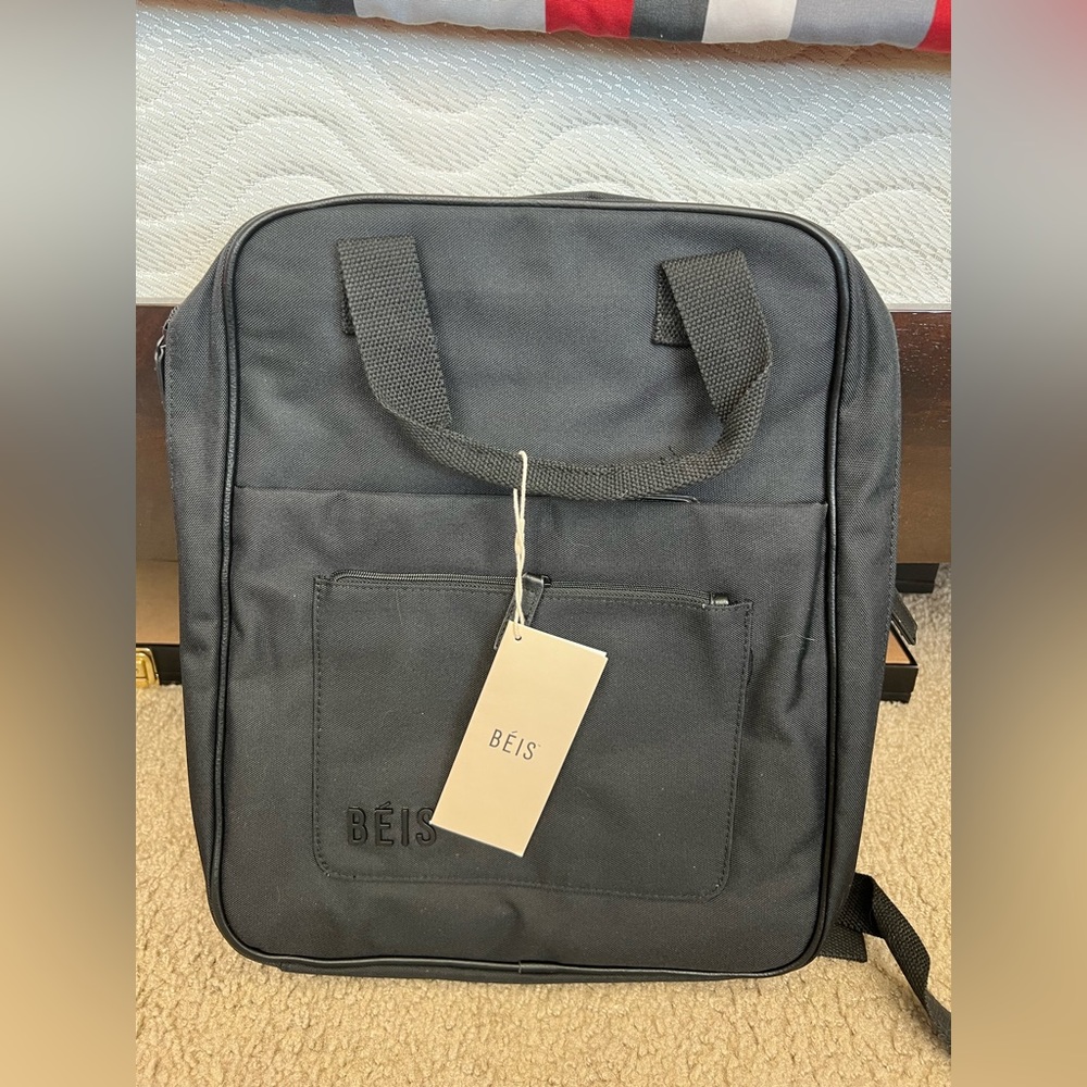 BEIS Expandable Backpack in Black